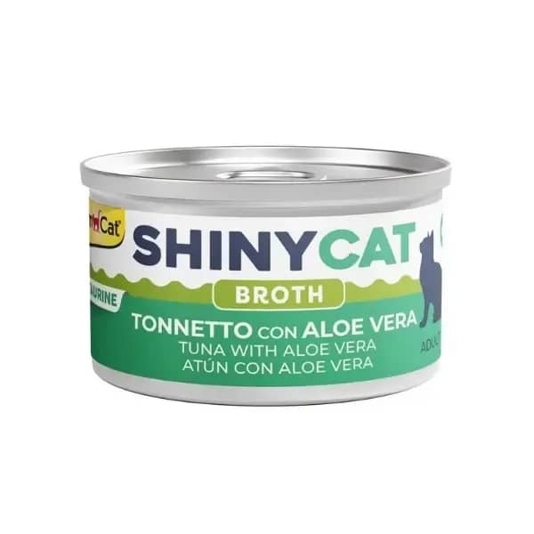 Gimcat Shinycat Broth Sos İçinde Aloe Veralı ve Ton Balıklı Yetişkin Konserve Kedi Maması