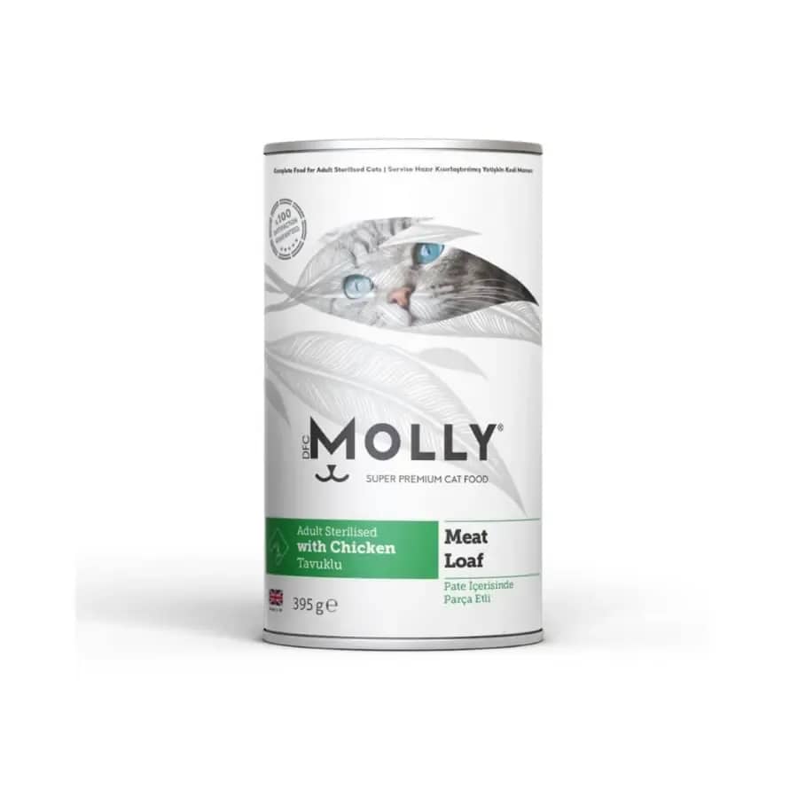 Molly Parça Tavuklu Ezme Kısırlaştırılmış Yetişkin Kedi Konservesi