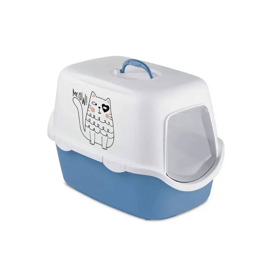Stefanplast Griffe Baskılı Kapalı Kedi Tuvaleti