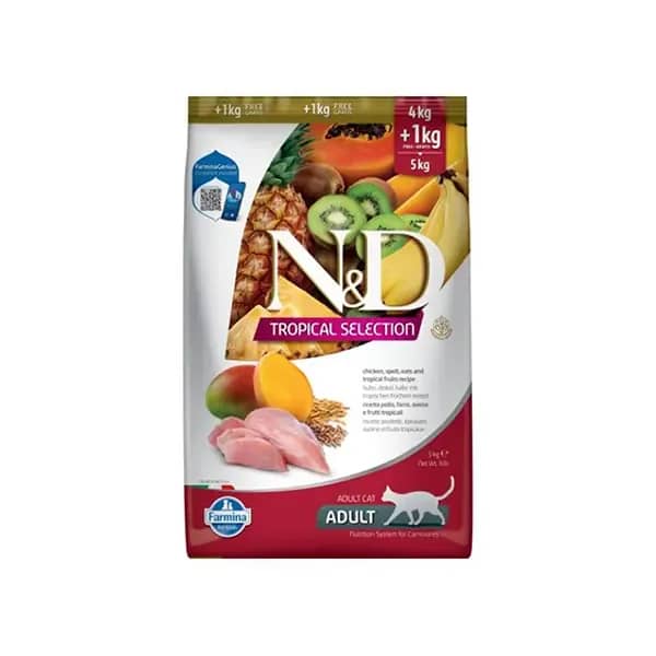 N&D Tropical Selection Tavuklu ve Tropikal Meyveli Yetişkin Kedi Maması