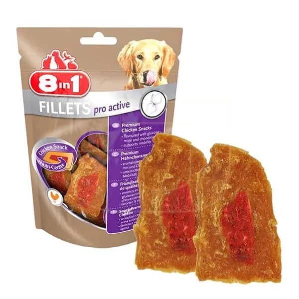 8in1 Fillets Pro Active Eklem Sağlığı için Köpek Ödül Maması 80 gr