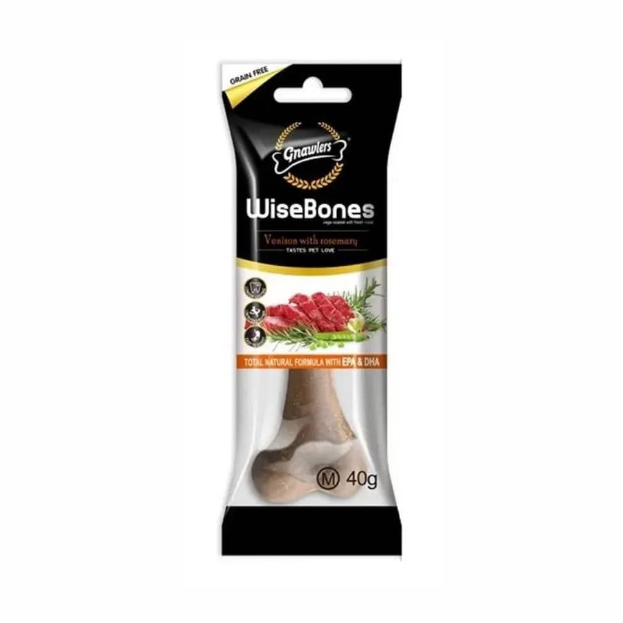 Gnawlers Wise Bone Geyik ve Biberiyeli Aromalı Köpek Ödül Kemiği