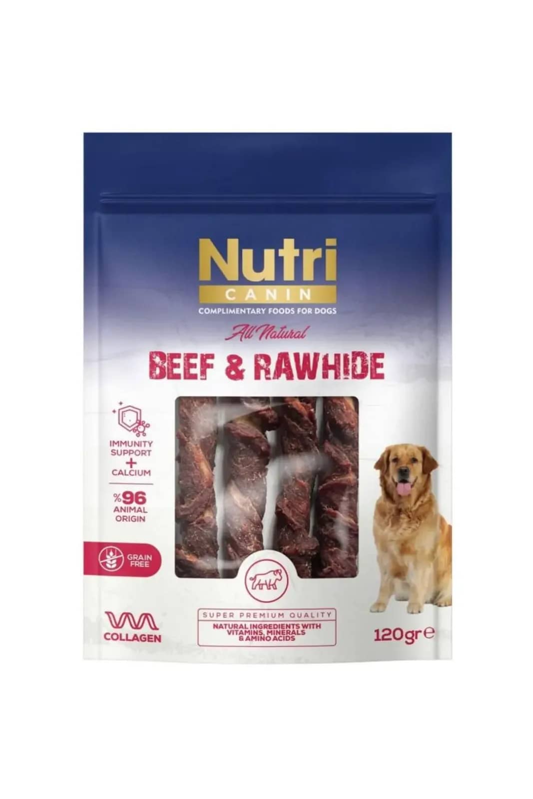 Nutri Canin Rawhide Sığır Eti Sargılı Kemik Köpek Ödülü