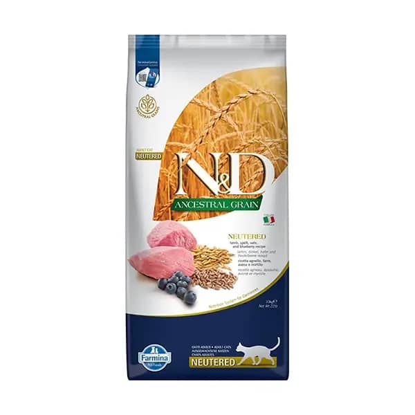 N&D Düşük Tahıllı Kuzu Etli Kısırlaştırılmış Kedi Maması