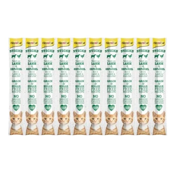 Gimcat Sticks Kuzu ve Tavuk Etli Çubuk Kedi Ödül Maması