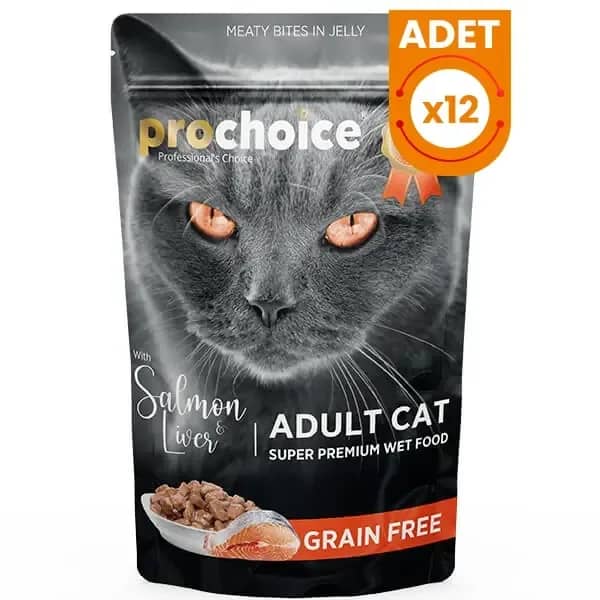 Prochoice Tahılsız Somon ve Ciğerli Yetişkin Konserve Kedi Maması
