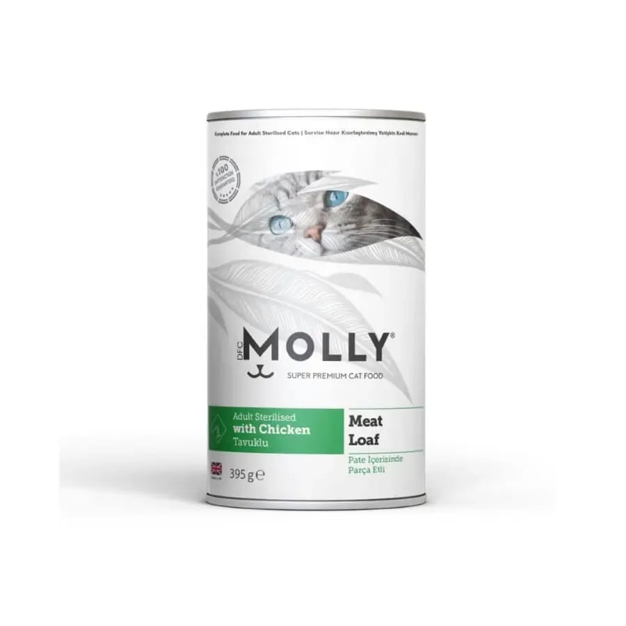 Molly Parça Tavuklu Ezme Kısırlaştırılmış Yetişkin Kedi Konservesi