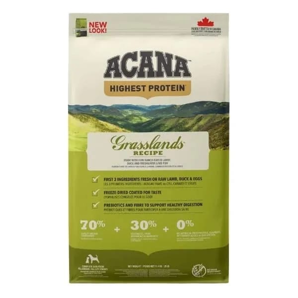 Acana Grasslands Tahılsız Kuzu Etli ve Sebzeli Yetişkin Köpek Maması