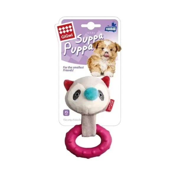 Gigwi Suppa Puppa Sesli Rakun Peluş Köpek Çiğneme Oyuncağı