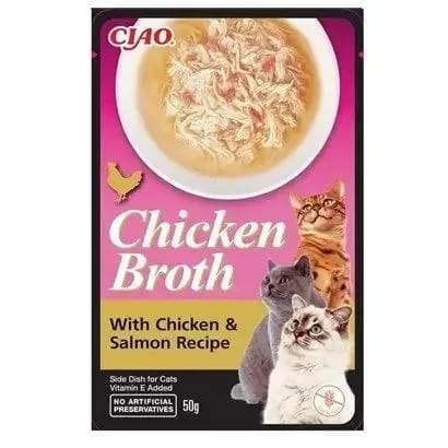 Ciao Chicken Churu Broth Somonlu ve Tavuk Sulu Kedi Ödül Maması