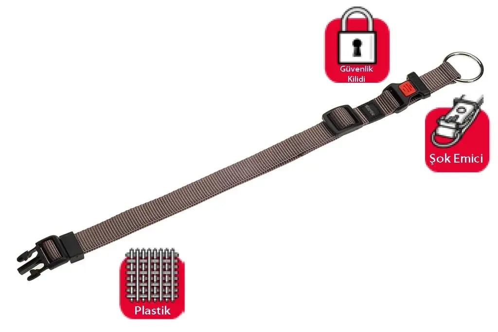 Karlie Kilitli Boyun Tasması S 30-45 cm Gri