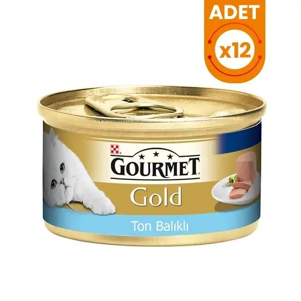 Gourmet Gold Kıyılmış Ton Balıklı Yetişkin Konserve Kedi Maması