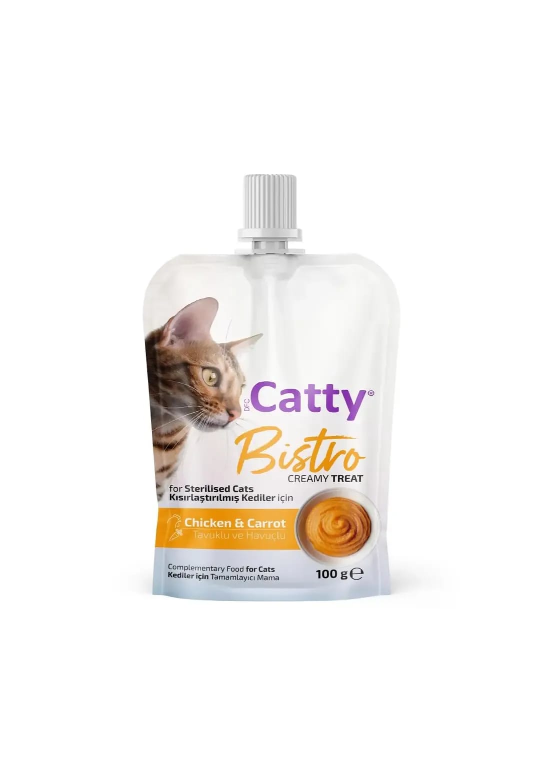 Catty Bistro Tavuklu ve Havuçlu Kısır Kedi Krema Ödülü