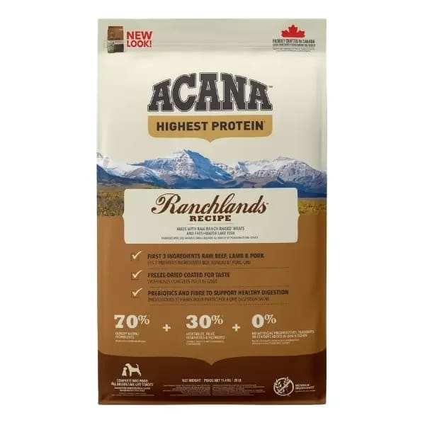 Acana Ranchlands Tahılsız Sığır ve Kuzu Etli Yetişkin Köpek Maması