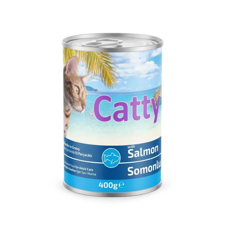 Catty Sos İçinde Somon Balıklı ve Alabalık Etli Kedi Konservesi