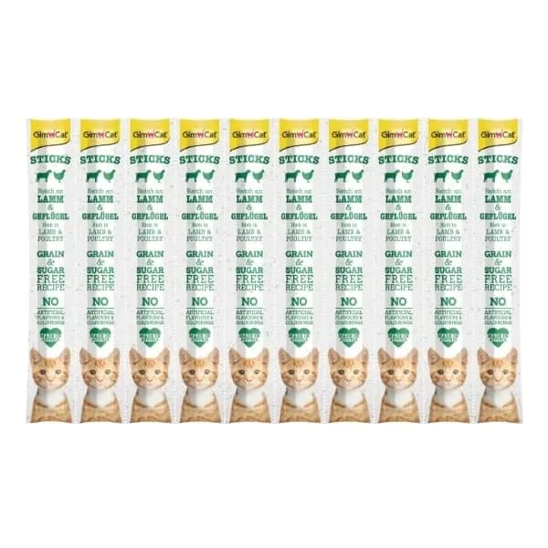 Gimcat Sticks Kuzu ve Tavuk Etli Çubuk Kedi Ödül Maması