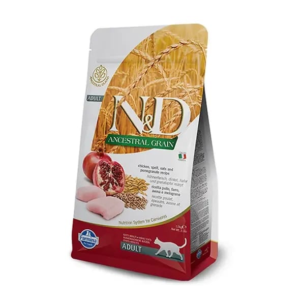 N&D Düşük Tahıllı Tavuk ve Narlı Yetişkin Kedi Maması