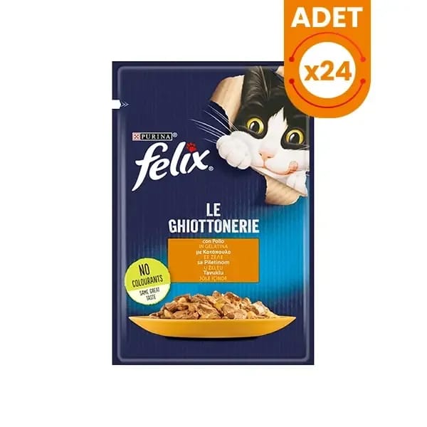 Felix Sensations Taze Jöle İçerisinde Tavuklu Yetişkin Yaş Kedi Maması